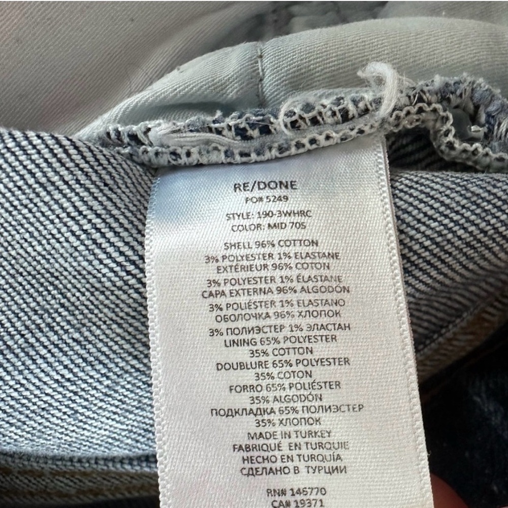 Re/Done High Rise Blue Women's Jeans - Picture 11 of 11